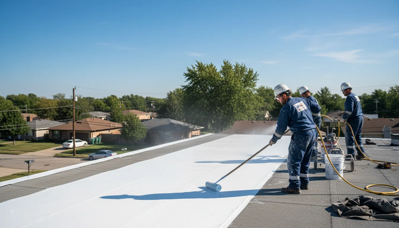 Commercial roof coating in Channahon, IL near me